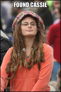 Female College Liberal - Bad Argument Hippie