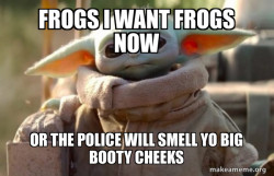 Baby Yoda looking at you