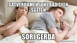 Couple thinking in bed