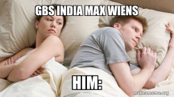 Couple thinking in bed