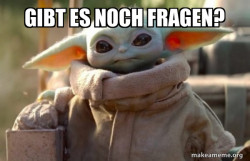 Baby Yoda looking at you