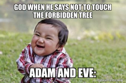 Evil, scheming toddler