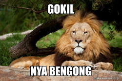 Contemplative Lion
