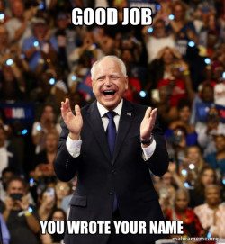Happy Tim Walz
