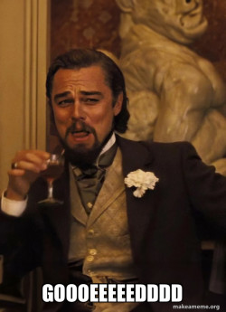 Leonardo DiCaprio Laughing Django