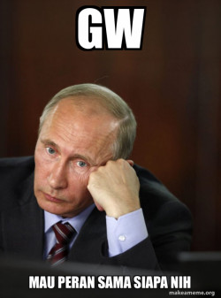 Contemplative Putin mantap