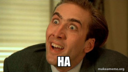 Sarcastic Nicholas Cage