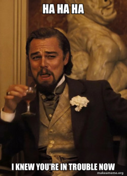Leonardo DiCaprio Laughing Django