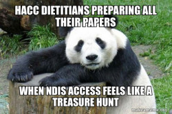 HACC PYP dietitians trying to secure NDIS access for patients