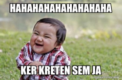 Evil, scheming toddler