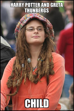 Female College Liberal - Bad Argument Hippie