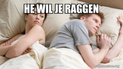 Couple thinking in bed