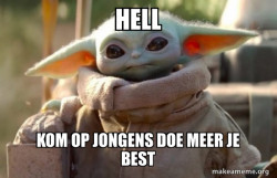 Baby Yoda looking at you