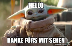 Baby Yoda looking at you