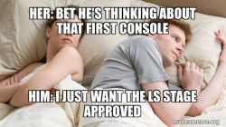 Couple thinking in bed