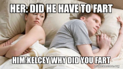 Couple thinking in bed