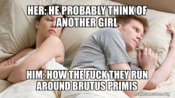 Couple thinking in bed