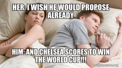 Couple thinking in bed