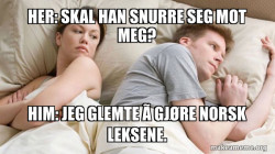 Couple thinking in bed