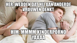 Couple thinking in bed