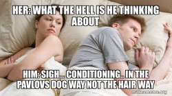 Couple thinking in bed