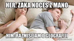 Couple thinking in bed