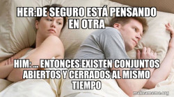 Couple thinking in bed