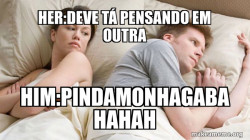 Couple thinking in bed