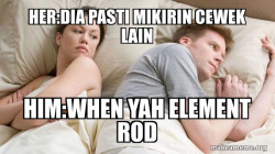 Couple thinking in bed