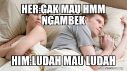 Couple thinking in bed