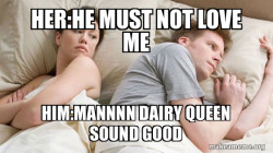 Couple thinking in bed