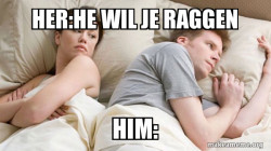 Couple thinking in bed