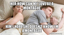 Couple thinking in bed