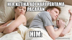 Couple thinking in bed