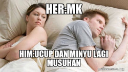 Couple thinking in bed