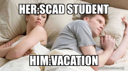 Couple thinking in bed