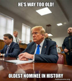 Trump waiting for his soup.