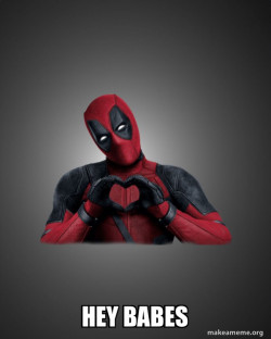 Deadpool Heart Hands