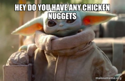 Baby Yoda looking at you