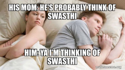 Couple thinking in bed