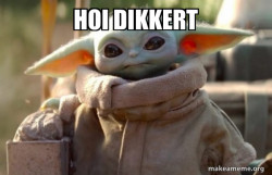Baby Yoda looking at you