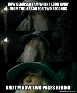 Confused Gandalf