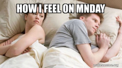 Couple thinking in bed