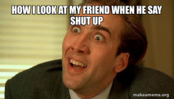 Sarcastic Nicholas Cage