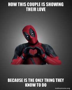 Deadpool Heart Hands