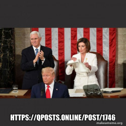 Nancy Pelosi ripping Trump's speech up