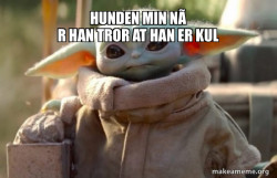 Baby Yoda looking at you