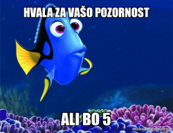 Dory from Nemo  (5 second memory)