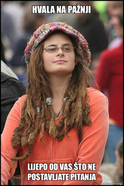 Female College Liberal - Bad Argument Hippie