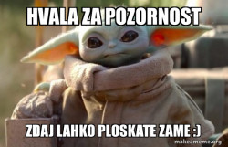 Baby Yoda looking at you